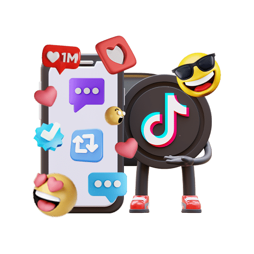 the tiktok logo in front of a phone