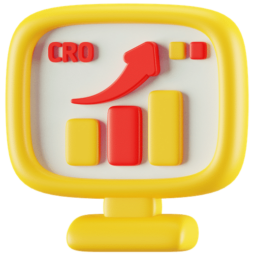 a yellow  computer showing an upwards arrow and graph