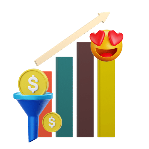 a bar graph showing an upwards trend