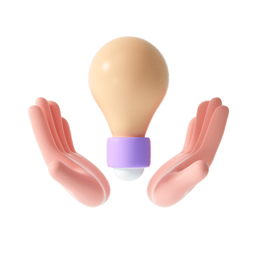 two  hands holding a light bulb