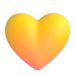 a yellow  heart emoji