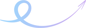 a purple  curly arrow