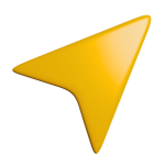 a yellow  mouse pointer