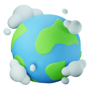 a  cartoon earth