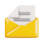 an email  illustration showing an opened email