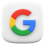 a 3d  illustration of the google logo