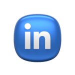 a 3d  illustration of the linkedin logo
