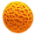 an  orange space planet