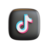 a 3d  illustration of the tiktok logo